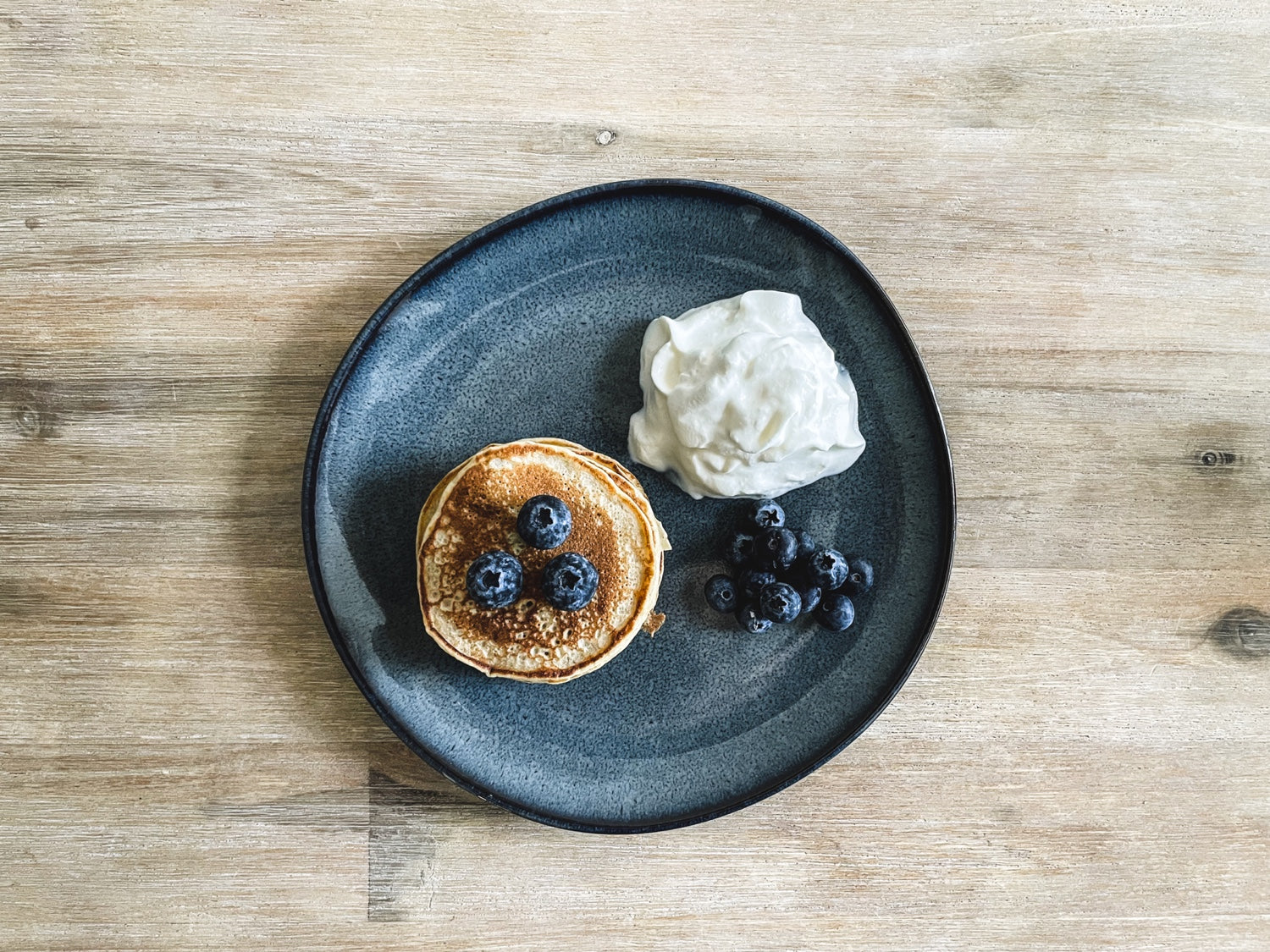 Pancakes Banane Blaubeeren